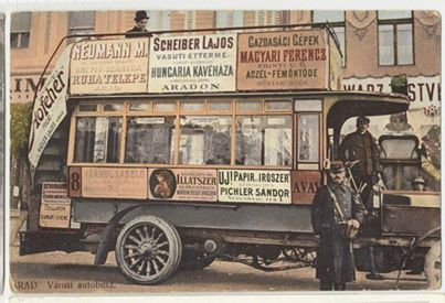 Közlekedéstörténet: Aradon az emeletes buszok 105 évvel ezelőtt jelentek meg