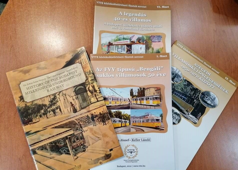 Közlekedéstörténeti kiadványok az MVK ügyfélszolgálatán