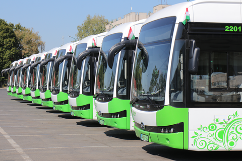 BYD buszok az MVK telephelyén
