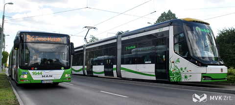 54-es autóbusz és 1V villamos