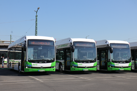 BYD buszok az MVK telephelyén