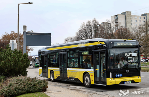 BYD B12 típusú tesztbusz Miskolcon