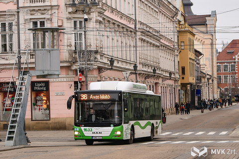 36-os jelzésű MVK autóbusz Miskolcon