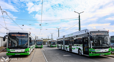 BYD buszok az MVK telephelyén