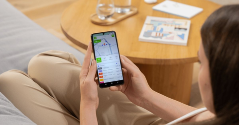 MobilOn+ applikáció megjelenítése a telefon kijelzőjén