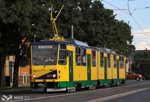 203-as Tátra villamos Miskolcon
