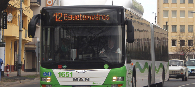 Szeptember 15-én délután a Népkertet is érintő autóbuszok módosított útvonalon közlekednek
